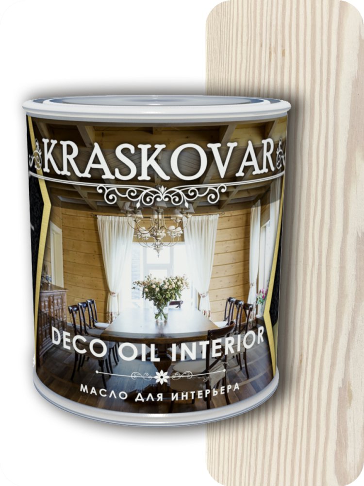 Масло для интерьера Kraskovar Deco Interior Белоснежное 0,04 л