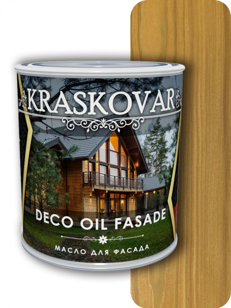 Масло для фасада Kraskovar Deco Oll Fasade Бук 0,75л