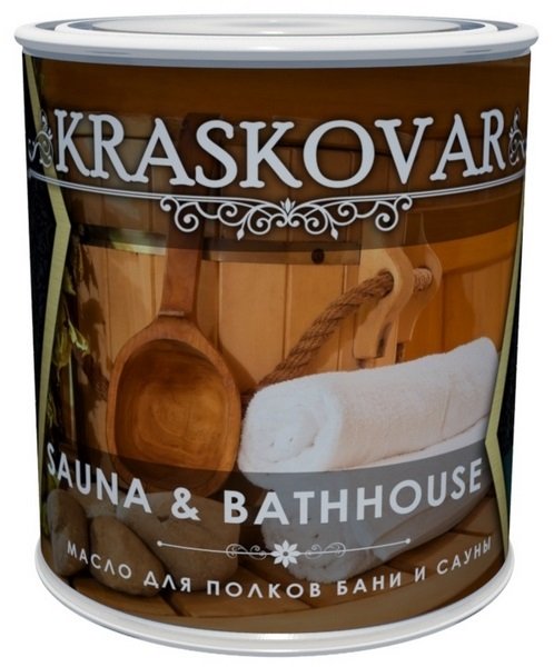 Масло для полков бани и сауны Kraskovar Sauna& Bathhause,бесцветное 0,75