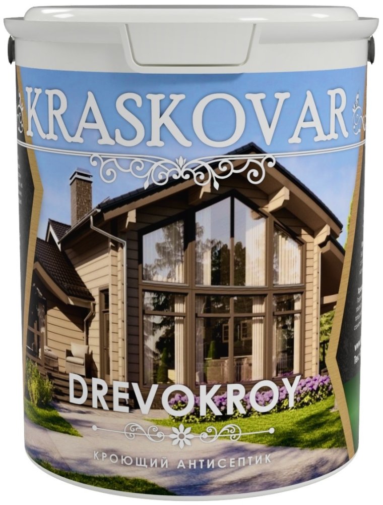 Антисептик кроющий Красковар Drevokroy 2011 Насыщенный оранжевый 0,9л