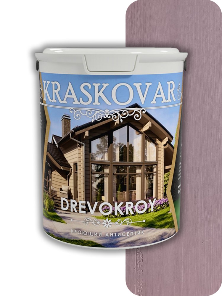 Антисептик кроющий Красковар Drevokroy 065-2 Светло-розовый 0.9л