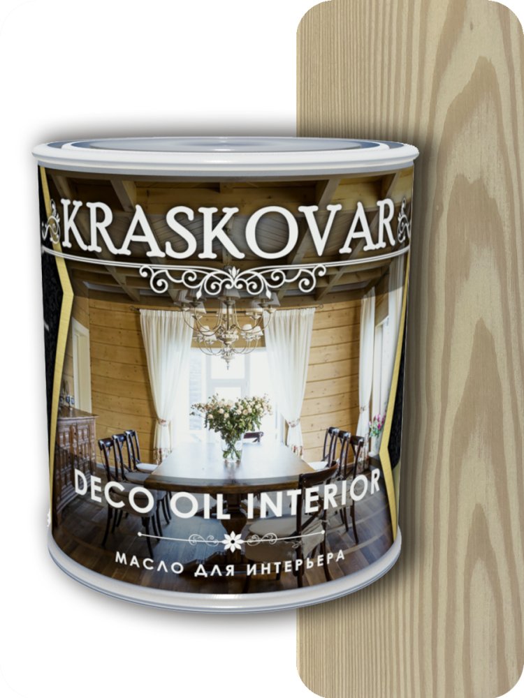 Масло для интерьера Kraskovar Deco Interior Белое 0,75л