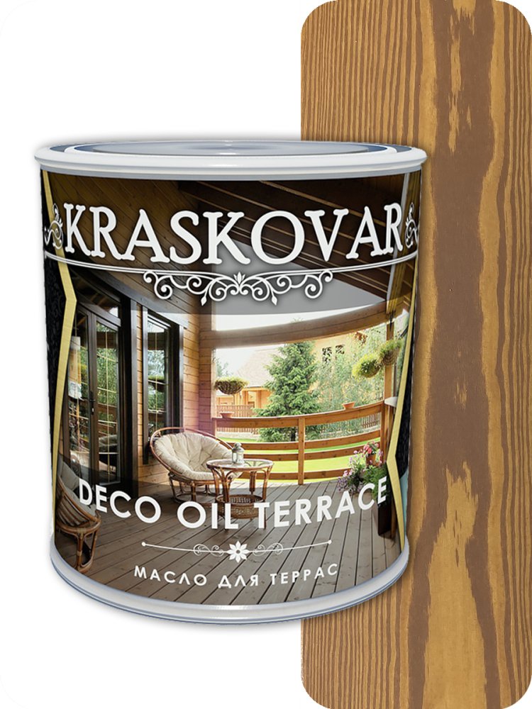 Масло для террас  Kraskovar Deco Oll Terrace Миндаль 0,75л