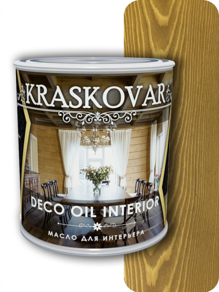 Масло для интерьера Kraskovar Deco Interior Дуб 0,75л