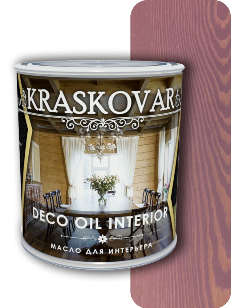 Масло для интерьера Kraskovar Deco Interior Бургундия 0,75л