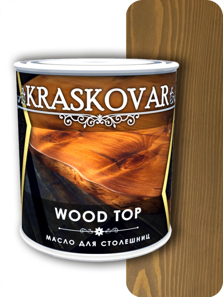 Масло Красковар для столешниц орех WOOD TOP 0.75л