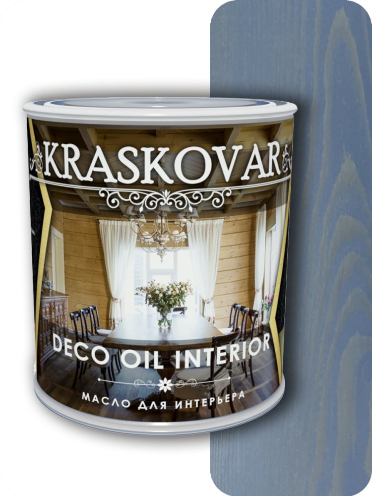 Масло для интерьера Kraskovar Deco Interior Аквамарин 0,75л