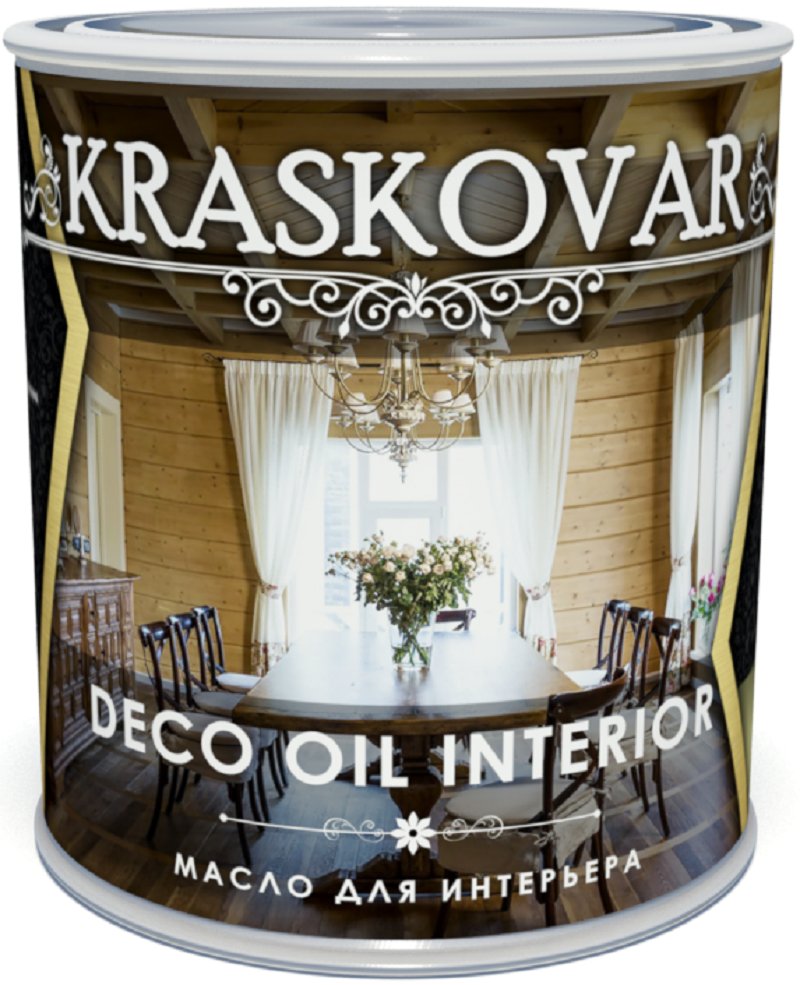 Масло для интерьера Kraskovar Deco Interior Пепельный 0,75л