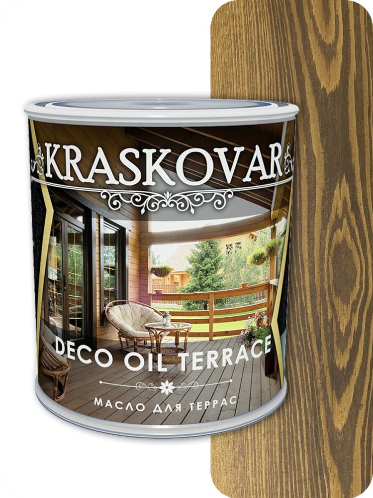 Масло для террас  Kraskovar Deco Oll Terrace Орех 0,75л