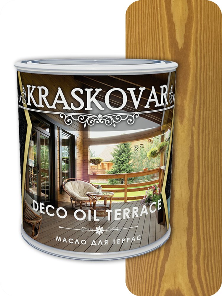 Масло для террас  Kraskovar Deco Oll Terrace Тик 0,75л