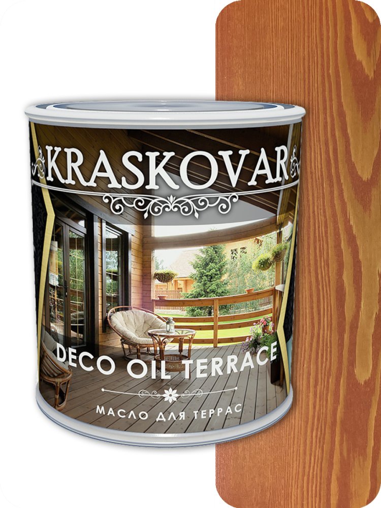 Масло для террас  Kraskovar Deco Oll Terrace Махагон 0,75л