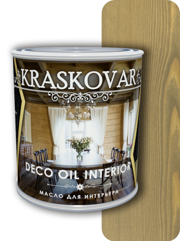 Масло для интерьера Kraskovar Deco Interior Серый 0,75л