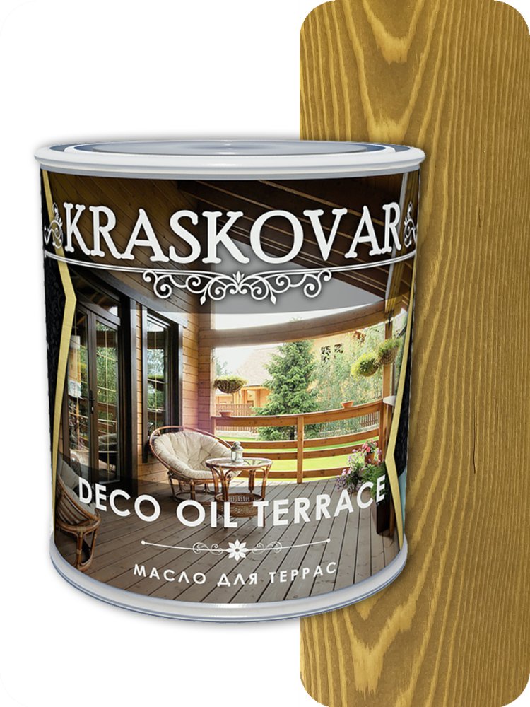 Масло для террас  Kraskovar Deco Oll Terrace Дуб 0,75л