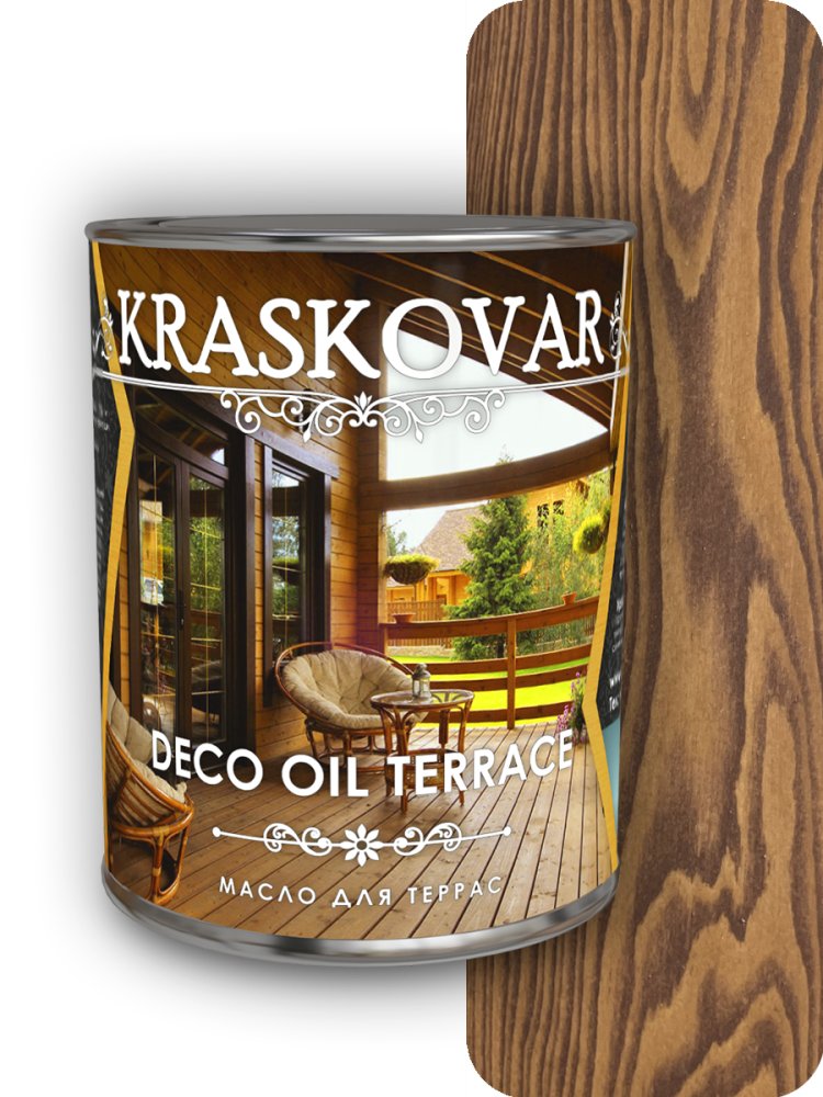 Масло для террас  Kraskovar Deco Oll Terrace Моккачино 0,75л