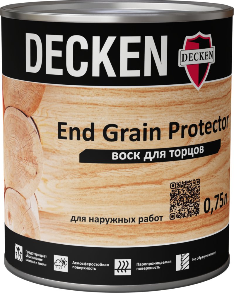 Воск для торцов Decken End Grain Protector Trend серо-бежевое 0,75л.