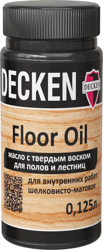 Масло с твердым воском для полов Decken Floor Oil Wood дуб 0,125л