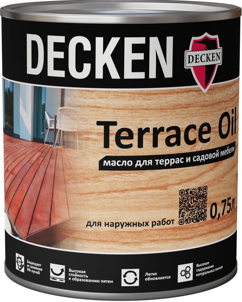 Защитное масло для террас DeckenTerrace Oil Spice белое 0,75л