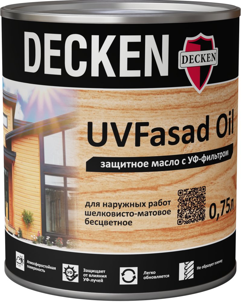 Защитное масло с УФ-фильтром Decken UV Fasad Oil 0.75л