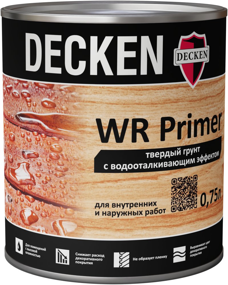 Твердый грунт с водоотталкивающим эффектом Decken WR Primer 0.75л.