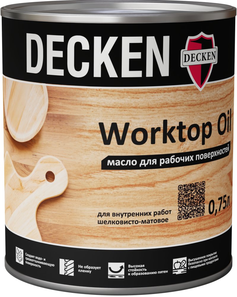 Масло  для рабочих поверхностей Decken Worktop Oil Spice белое 0,75л..