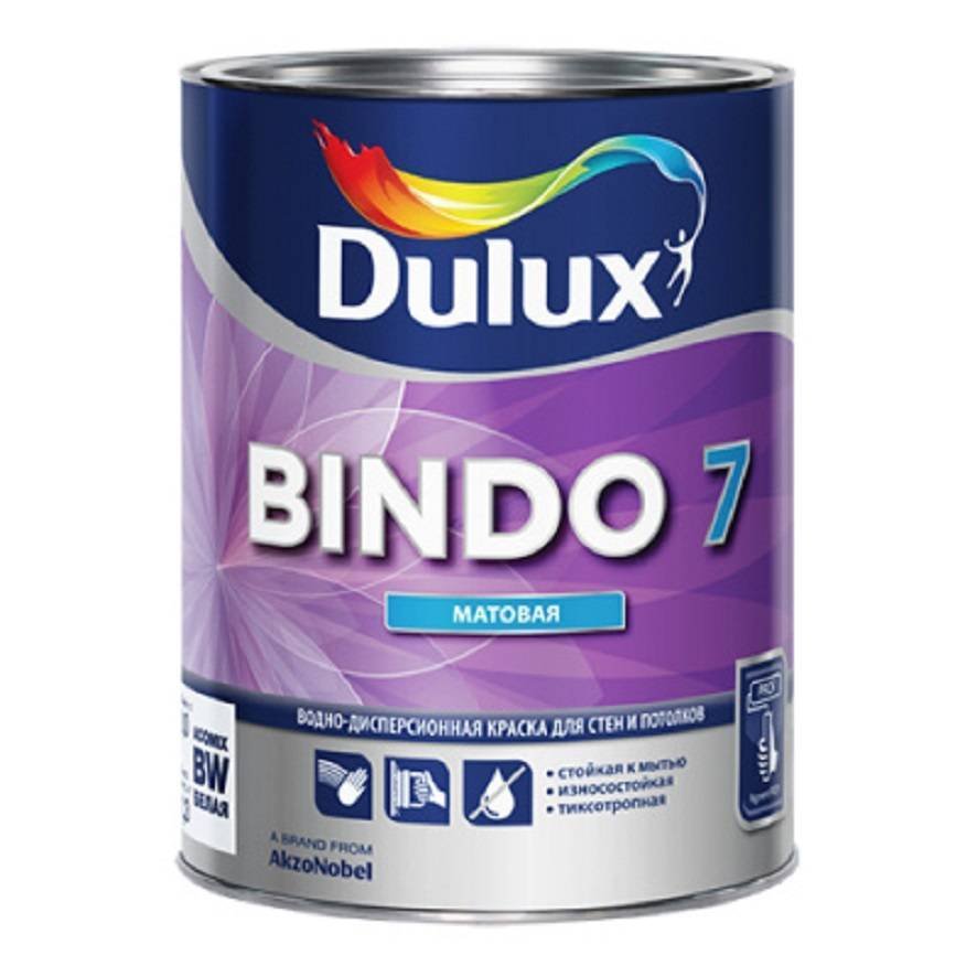 Краска для стен и потолков латексная экстрапрочная Dulux Professional Bindo 7 BW мат. 1л.