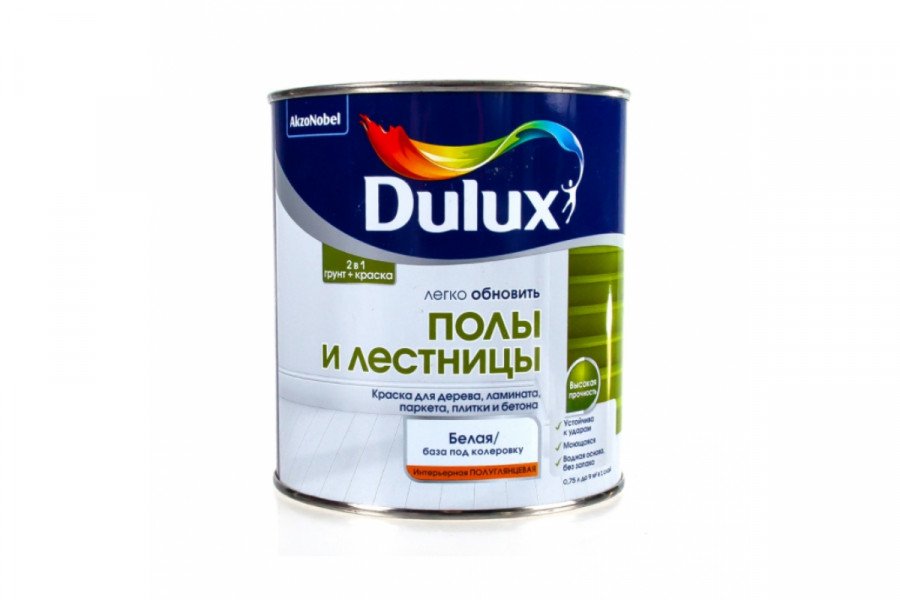 Краска для напольных покрытий Dulux Полы и лестницы BW п/гл. 0.75 л