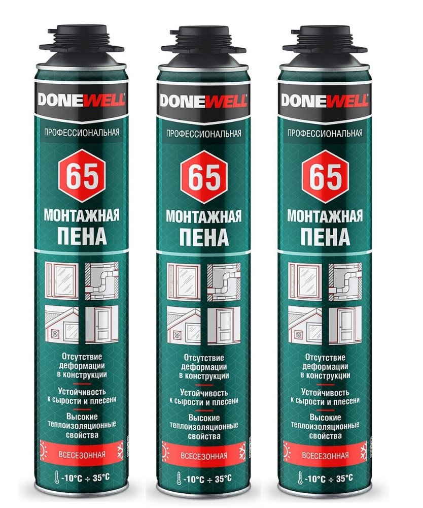 Пена монтажная DONEWELL PROFF 70зимняя1000мл(950г)