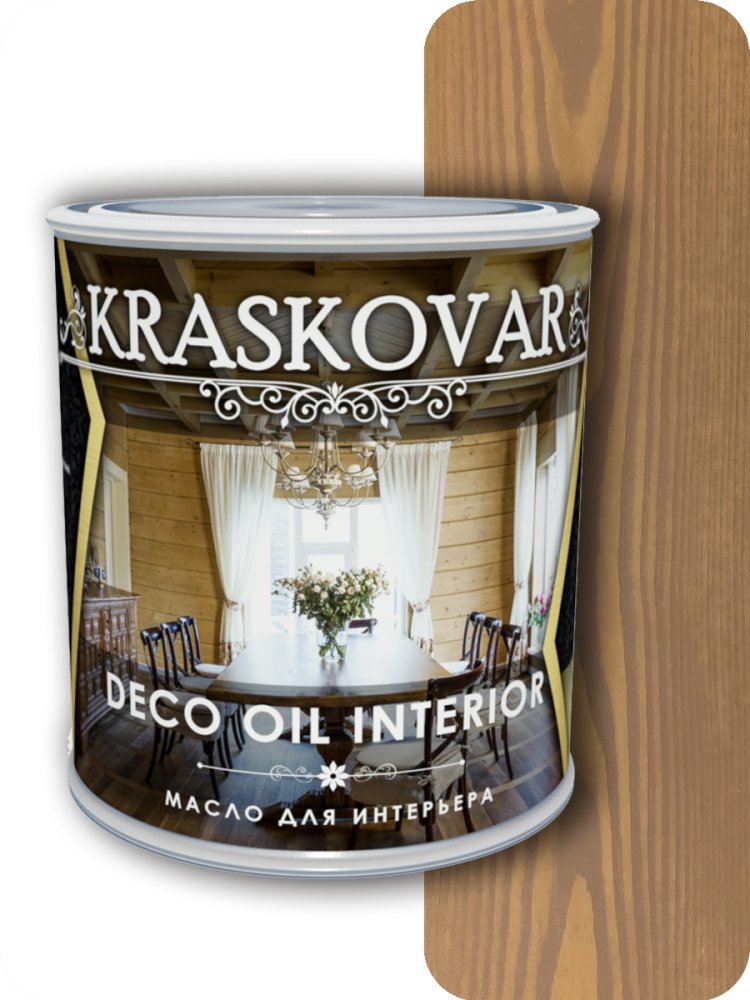 Масло для интерьера Kraskovar Deco Interior Карамель 0,75л