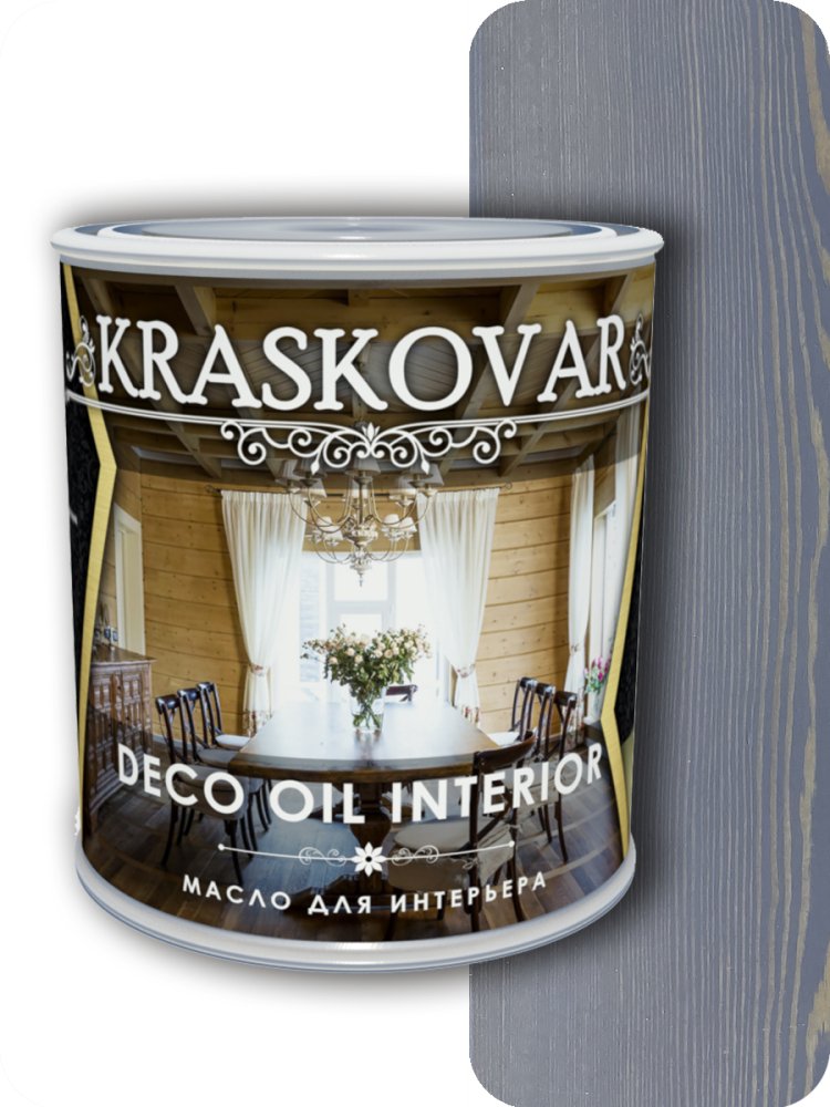 Масло для интерьера Kraskovar Deco Interior Джинсовый 0,75л