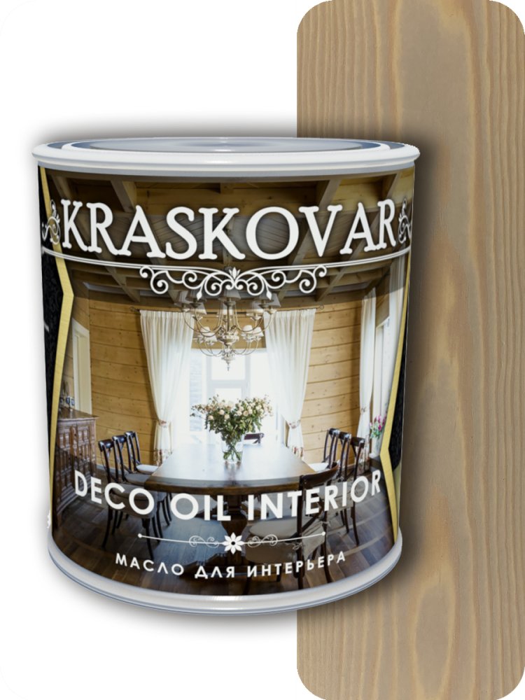 Масло для интерьера Kraskovar Deco Interior Крем брюле 0,75л