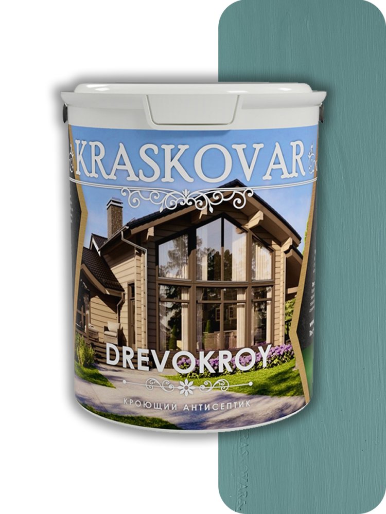 Антисептик кроющий Красковар Drevokroy 6027 Светло-зеленый 2л