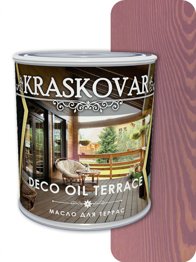 Масло для террас  Kraskovar Deco Oll Terrace Бургундия 0,75л