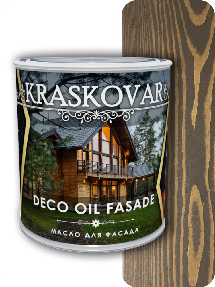 Масло для фасада Kraskovar Deco Oll Fasade Палисандр 0,75л