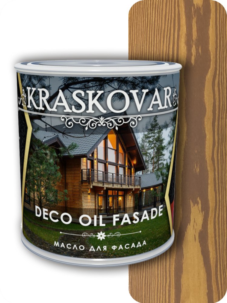 Масло для фасада Kraskovar Deco Oll Fasade Миндаль 0,75л