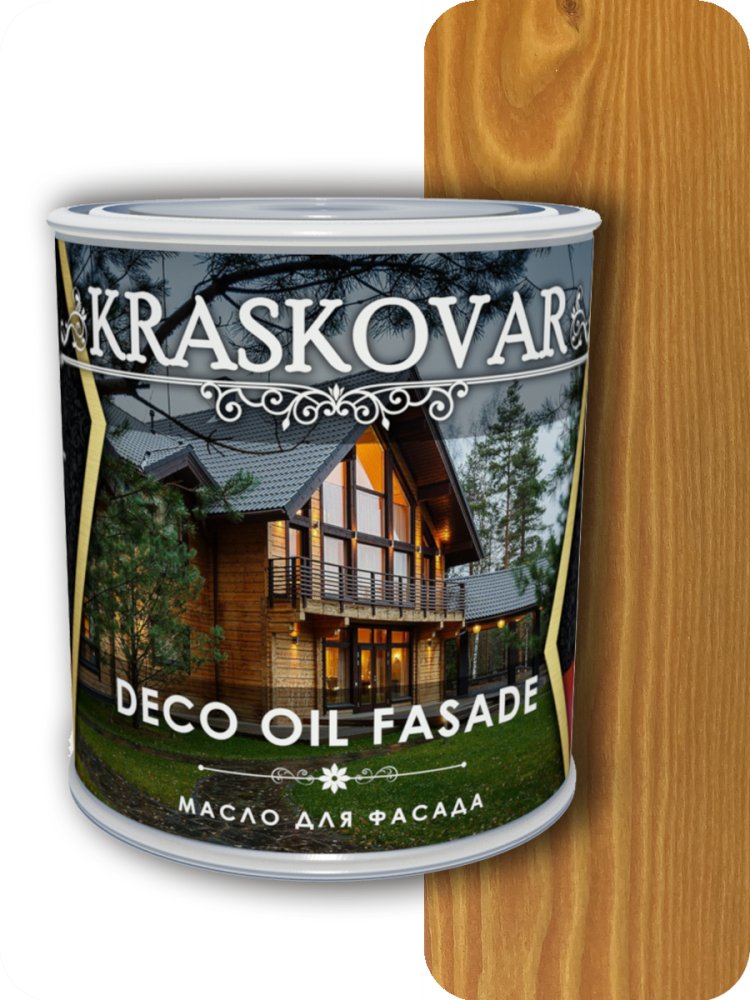 Масло для фасада Kraskovar Deco Oll Fasade Осенний клен 0,75л