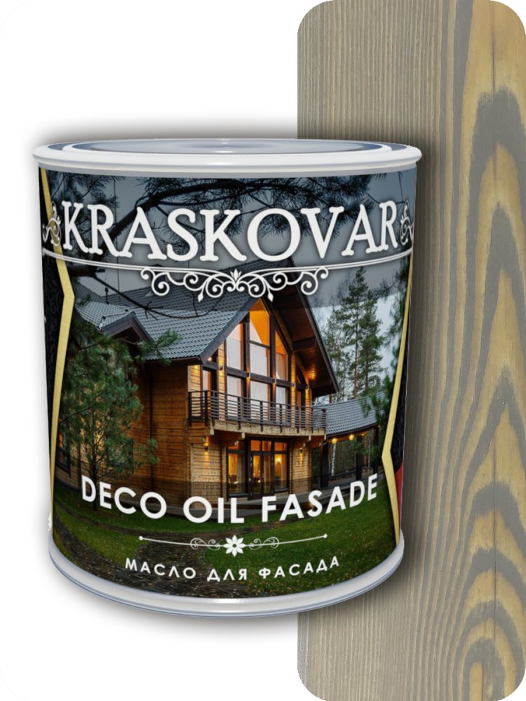 Масло для фасада Kraskovar Deco Oll Fasade Туманный лес 0,75л