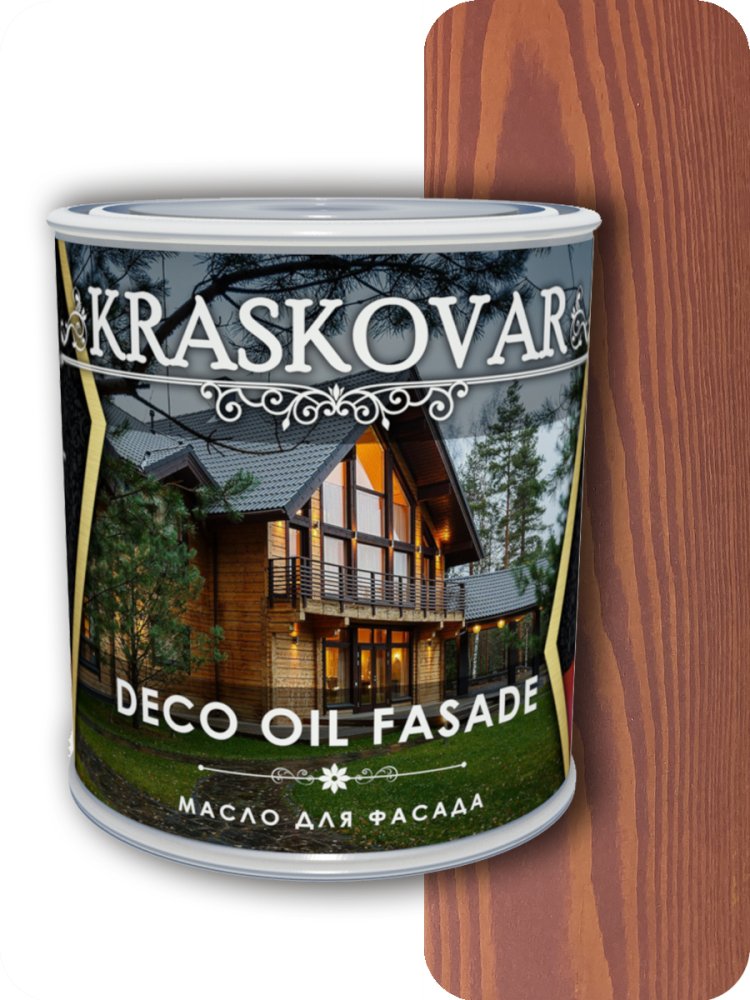 Масло для фасада Kraskovar Deco Oll Fasade Вишня 0,75л